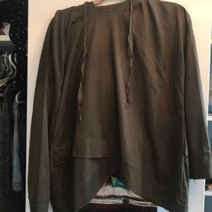 Heather Green dropped shoulder hoodie